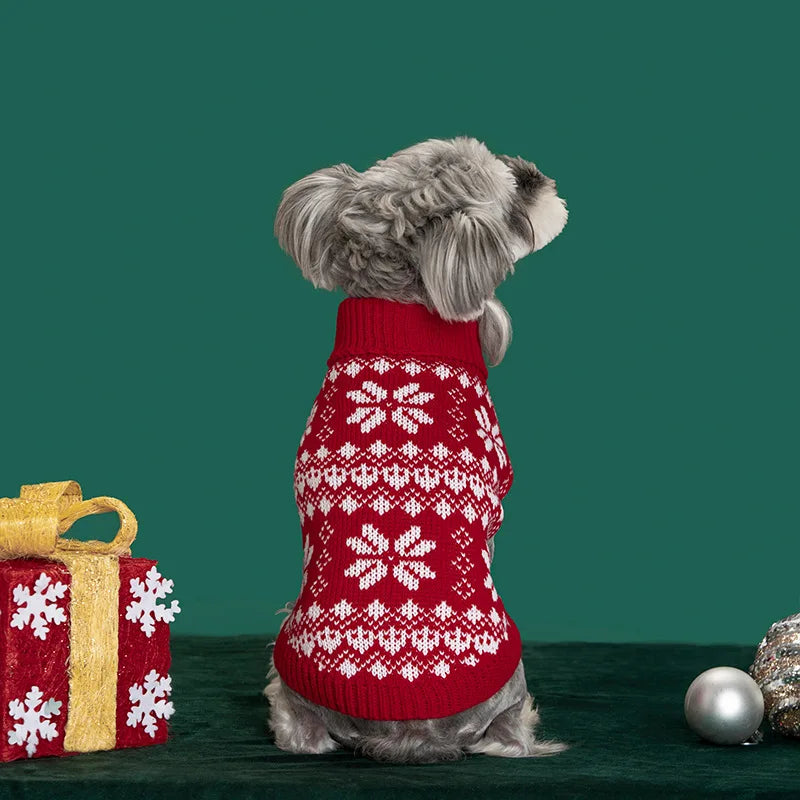 Cat Christmas Sweater – Fair-Isle & Santa Knit Pullover