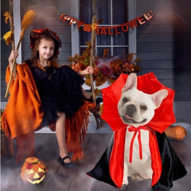 Pet Vampire Cape – Halloween Cloak Costume