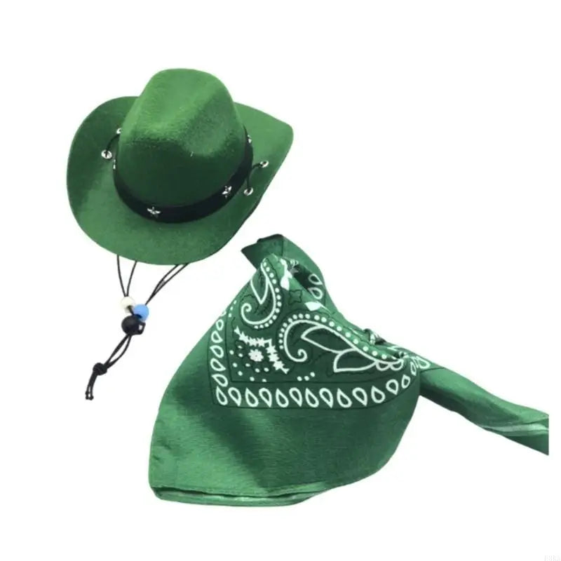 Cowboy Dog Costume Set – Hat & Bandana