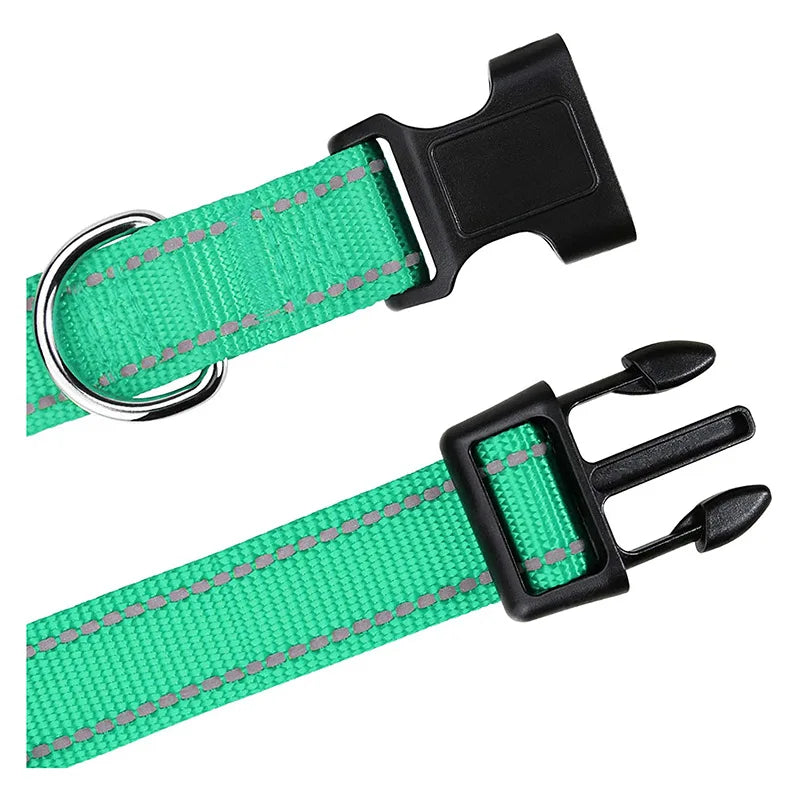 Reflective Nylon Dog Collar – Night-Safe Walking Collar