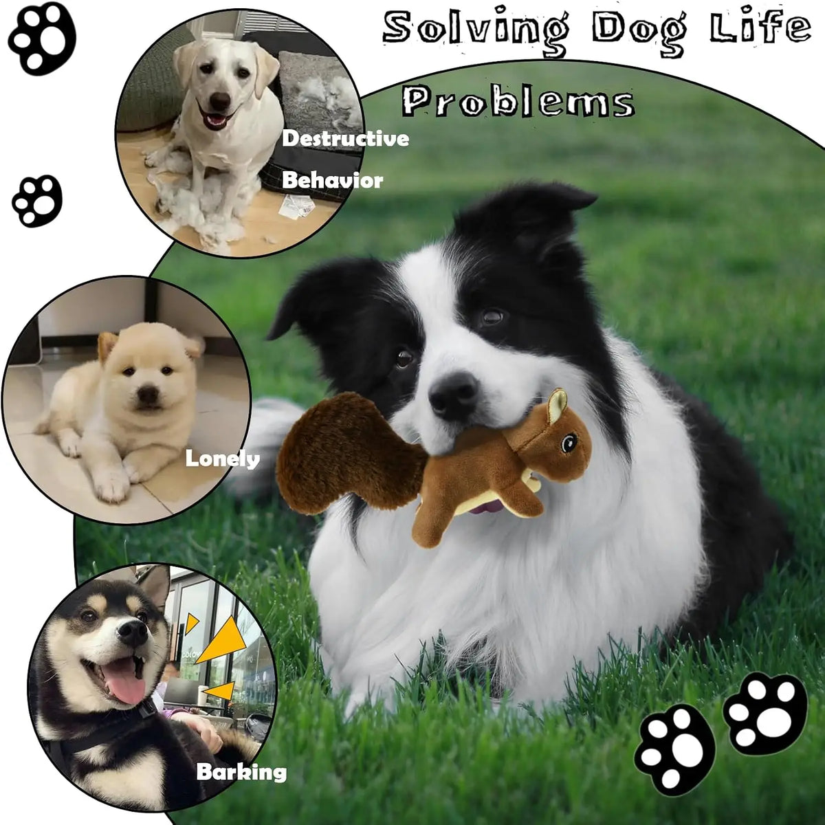 Hide-and-Seek Squirrel Plush Puzzle Dog Toy – Nose-Work Enrichment Toy
