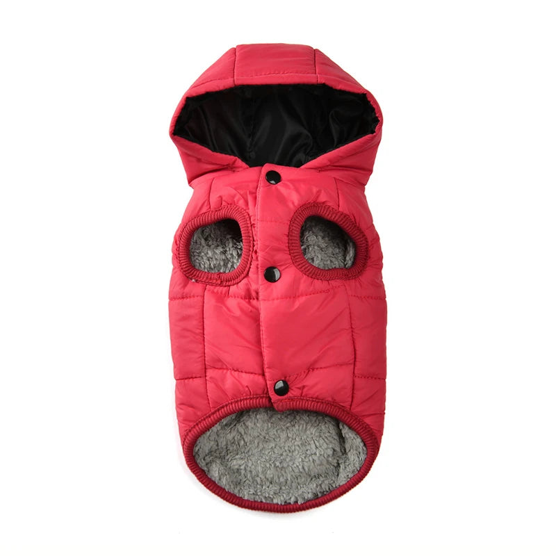 Faux-Fur-Trim Winter Dog Parka – Warm Hooded Coat