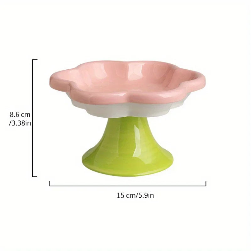 Ceramic Elevated Cat Bowl