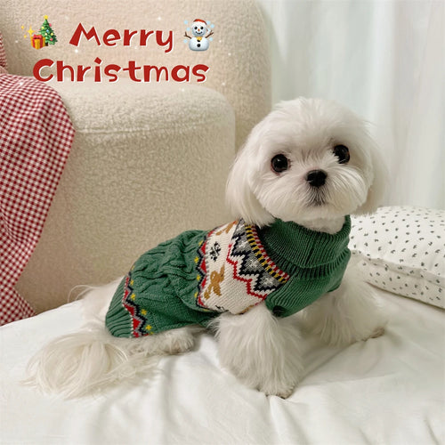 Christmas Knit Dog Sweater – Cozy Winter Pullover