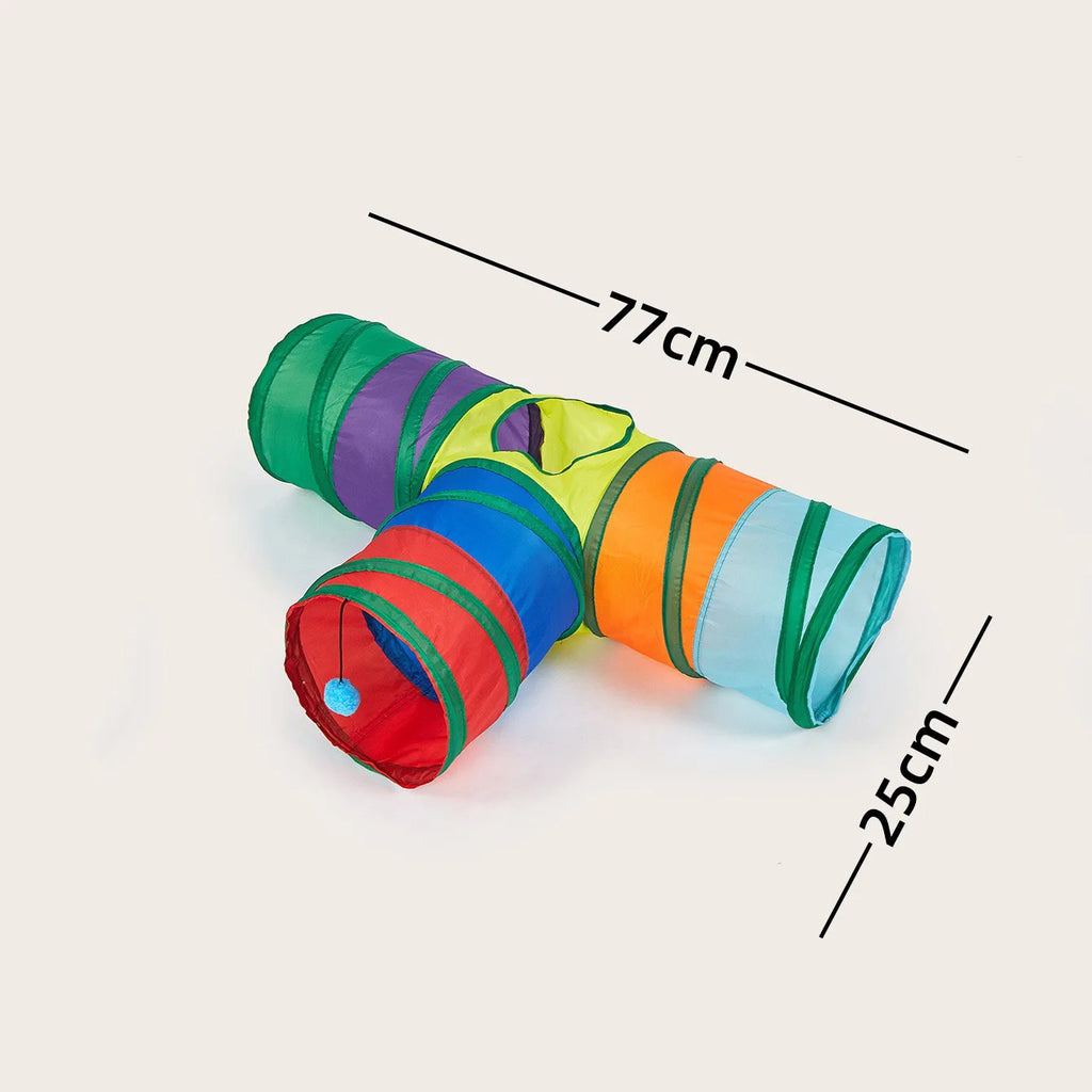 Collapsible 3-Way Cat Tunnel