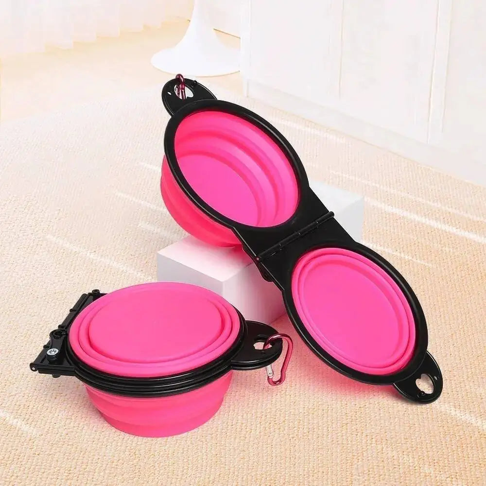 2-in-1 Collapsible Double Travel Pet Bowl