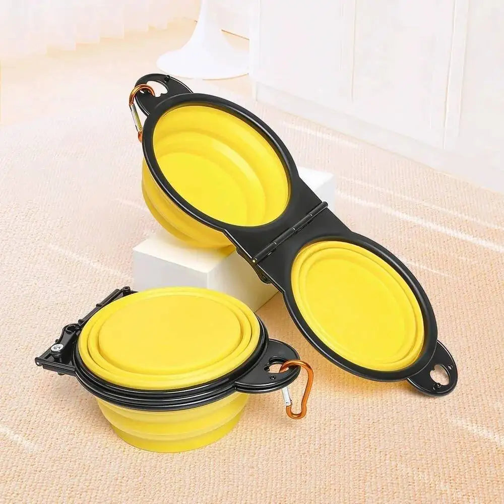 2-in-1 Collapsible Double Travel Pet Bowl