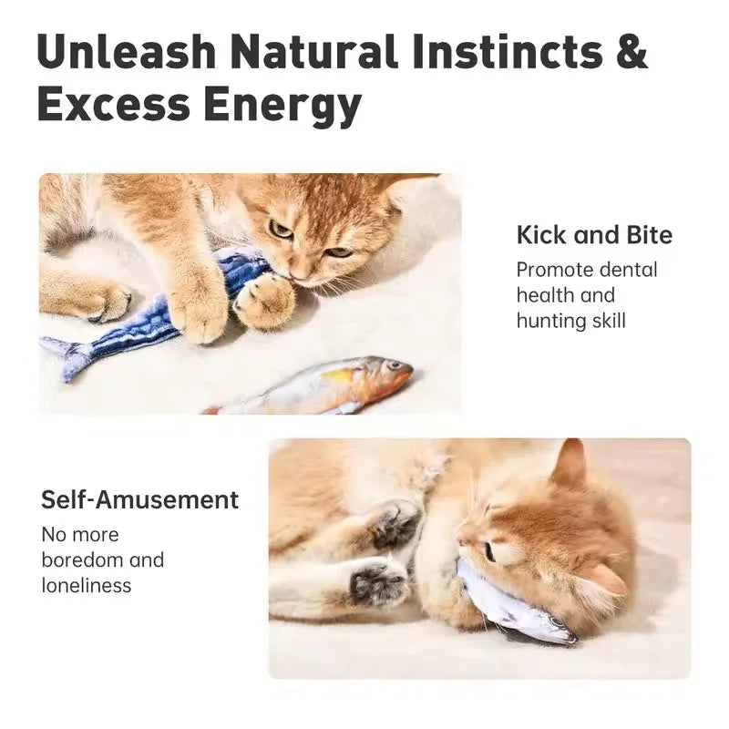 Flopping Fish Cat Toy with Catnip