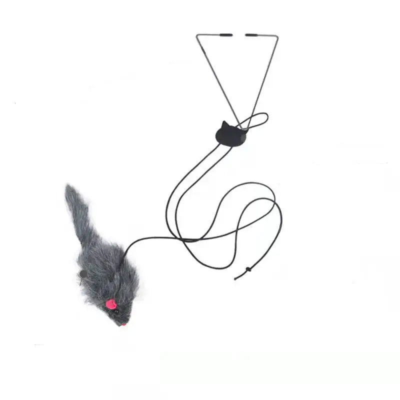 Hanging Door Mouse Bungee Cat Toy