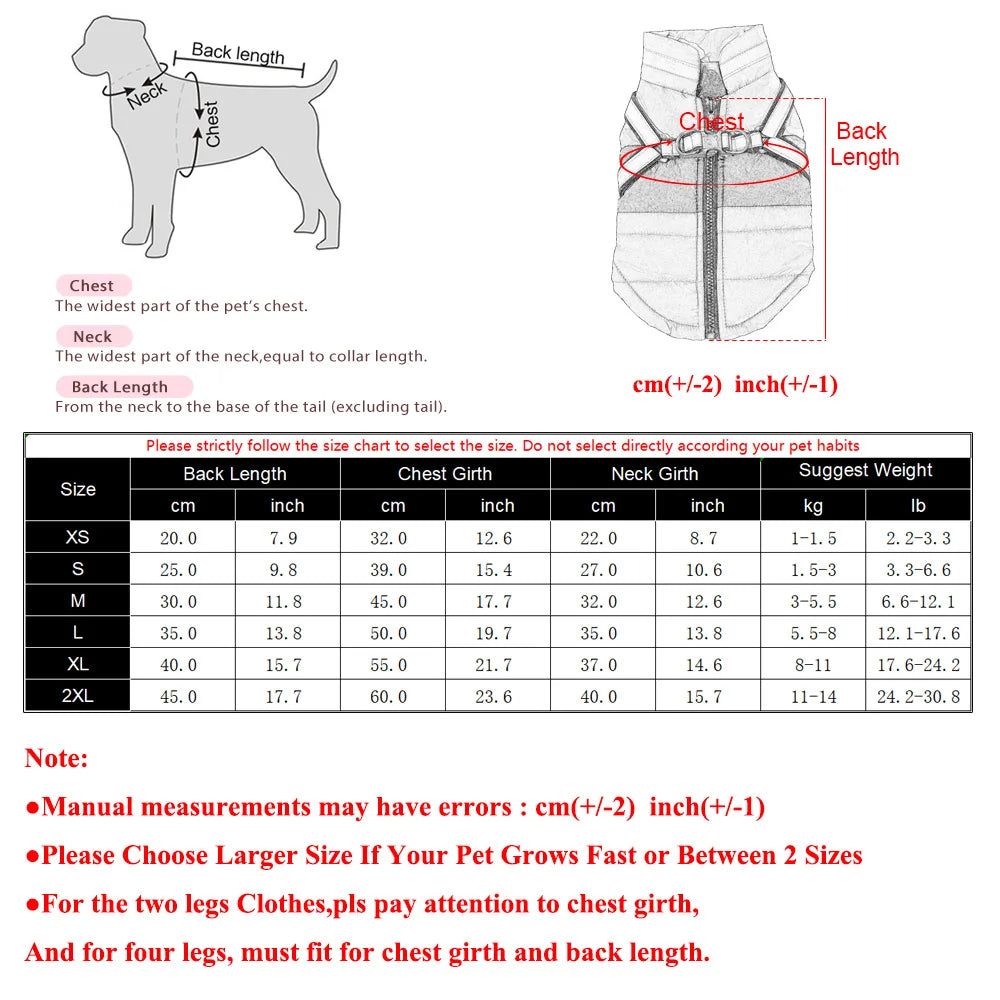 Dog Winter Coat – Warm Puffer Jacket