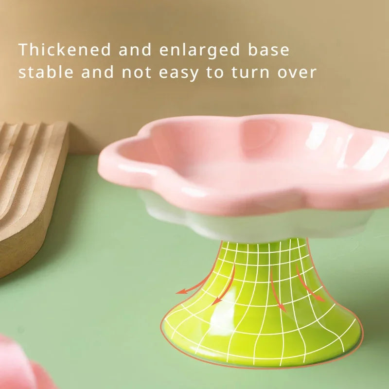 Ceramic Elevated Cat Bowl