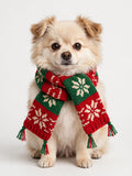 Knitted Christmas Pet Scarf – Festive Winter Scarf for Dogs & Cats