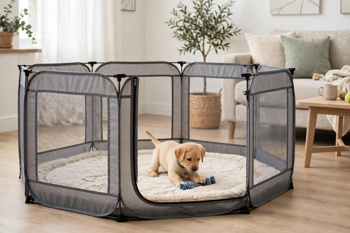 Foldable Portable Pet Playpen – Indoor Puppy Tent Fence