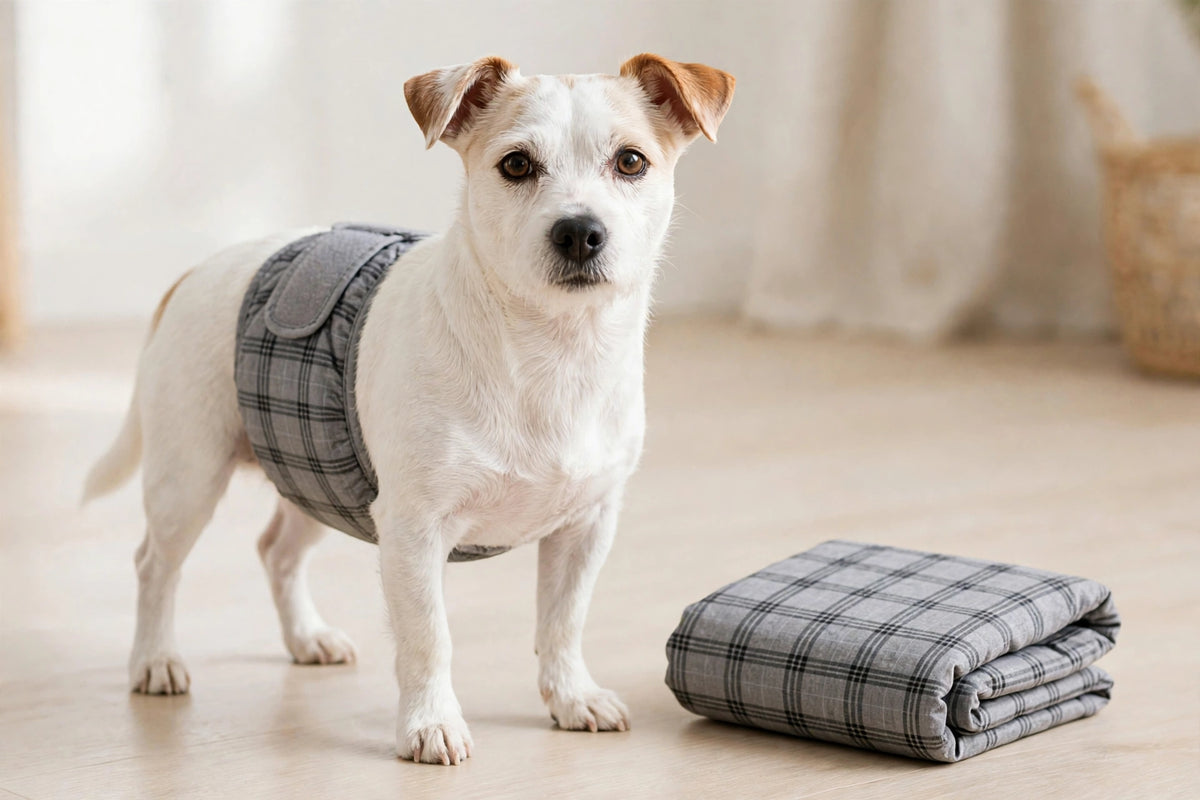 Male Dog Belly Band – Washable Adjustable Diaper Wrap for Male Dogs