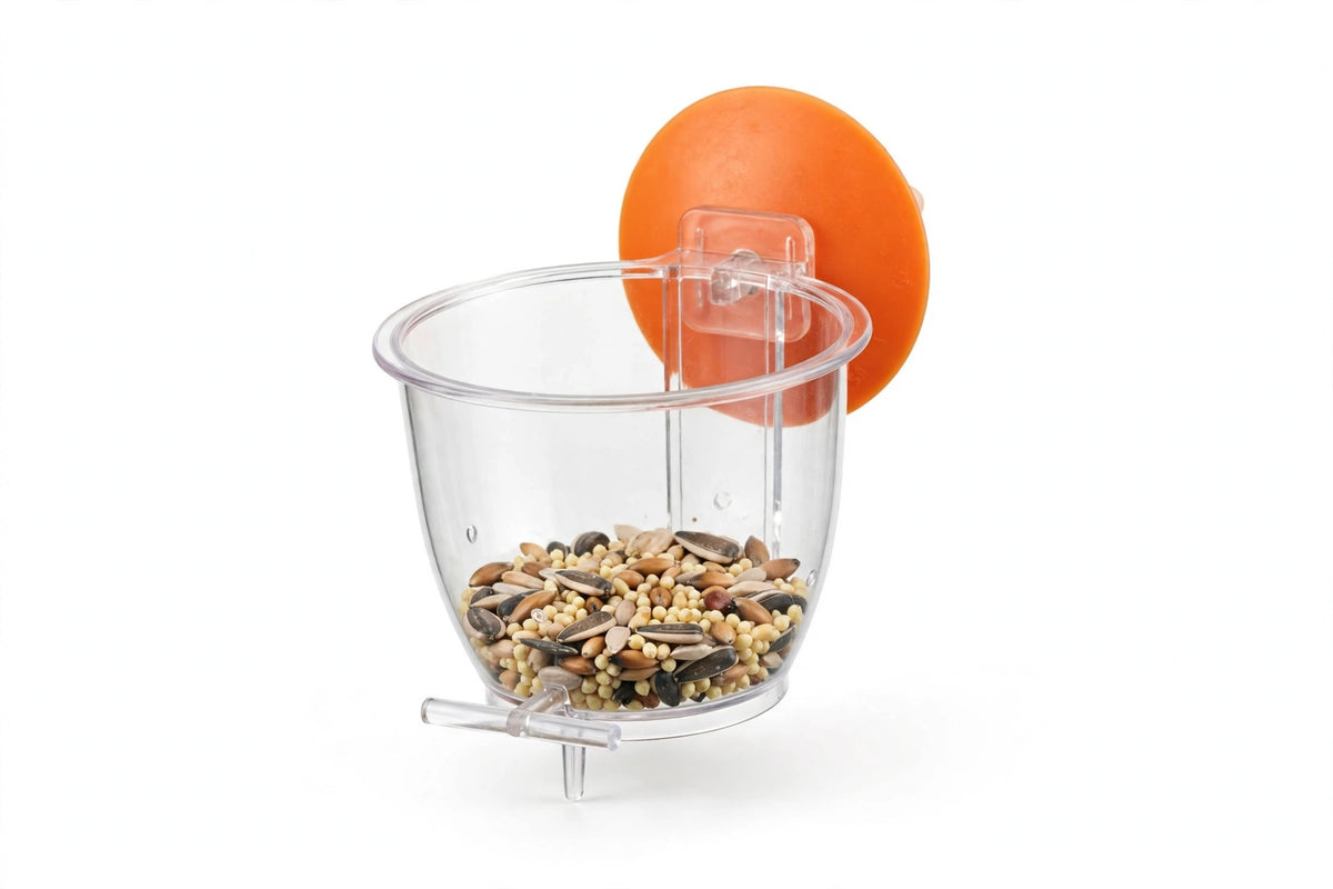 Cat Window Bird Feeder – Small Single-Cup Suction Cup Feeder