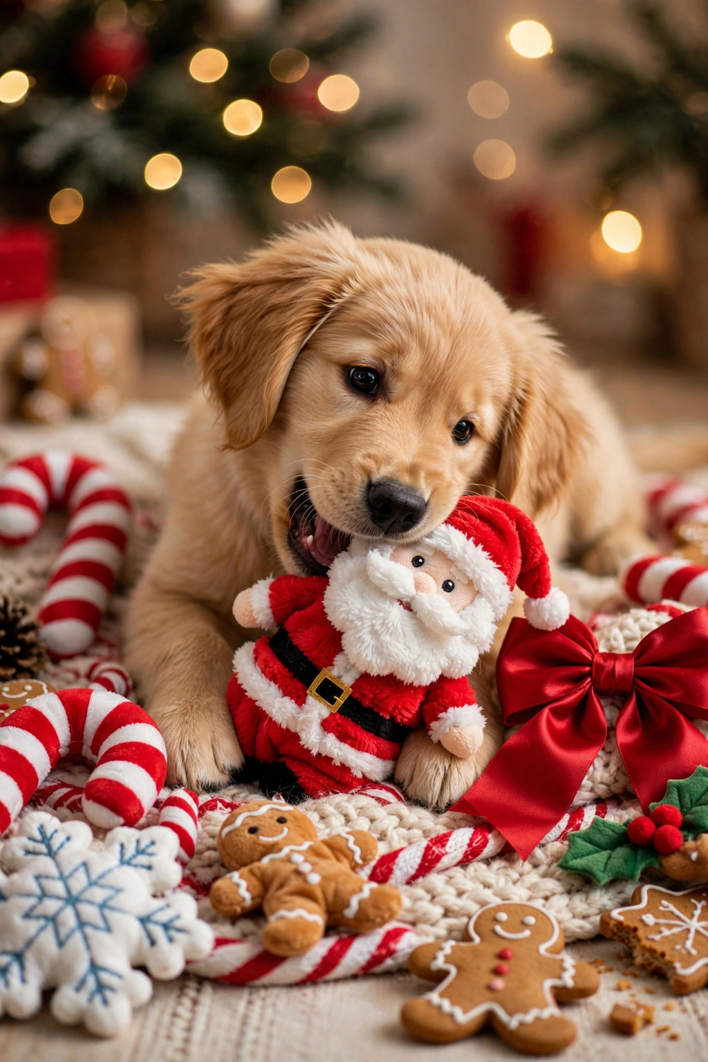 Christmas Squeaky Dog Toy Pack – Plush Holiday Chew Toys