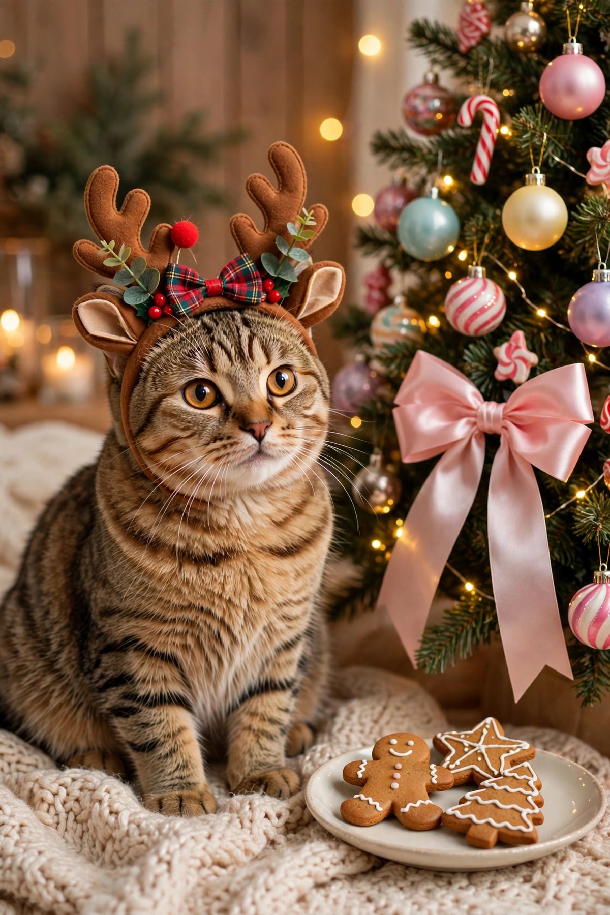 Reindeer Antlers Headband for Pets – Christmas Costume Accessory